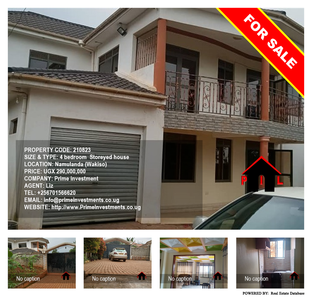 4 bedroom Storeyed house  for sale in Namulanda Wakiso Uganda, code: 210823