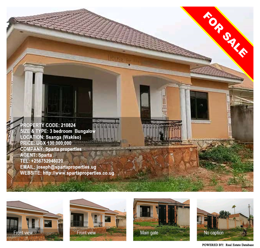 3 bedroom Bungalow  for sale in Ssanga Wakiso Uganda, code: 210824