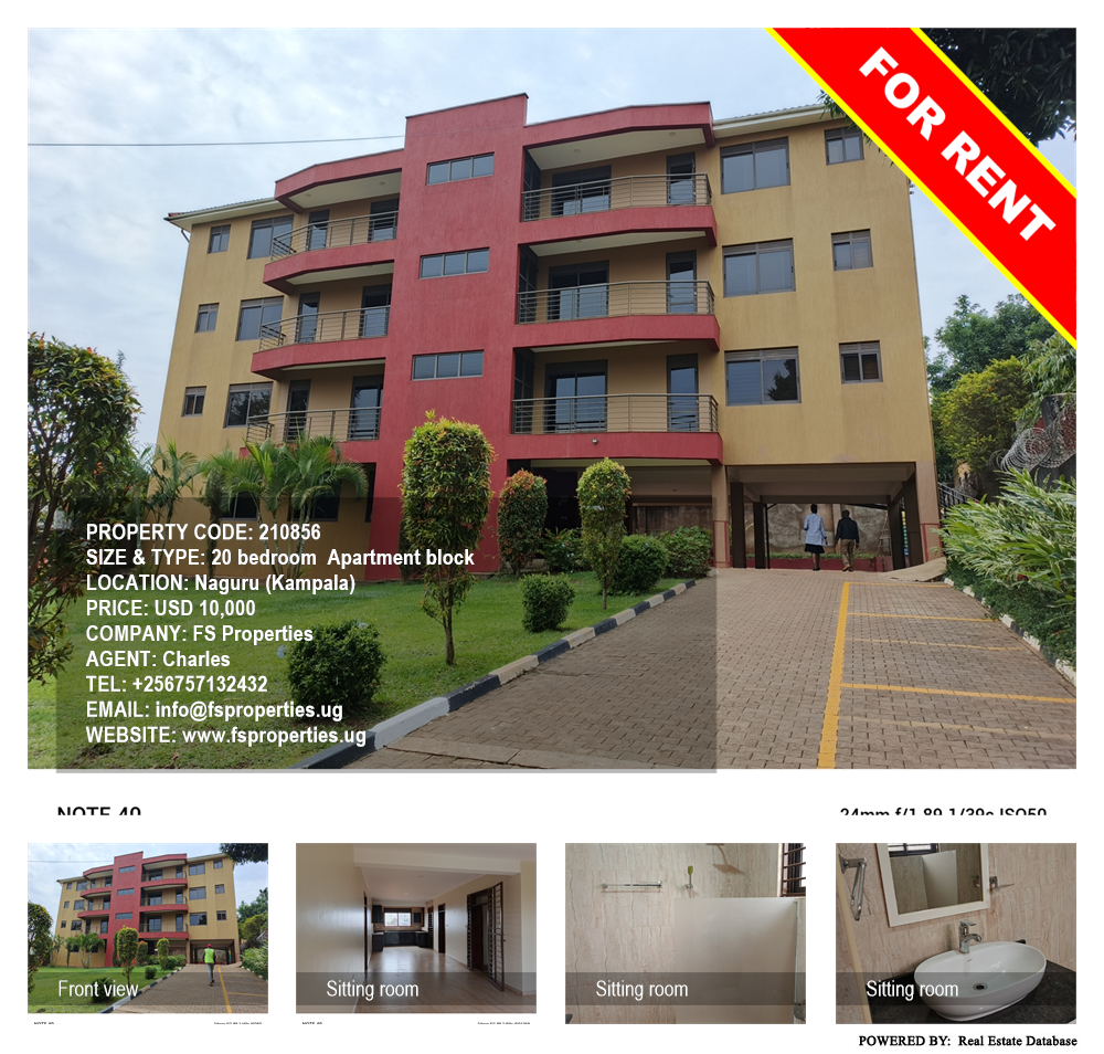 20 bedroom Apartment block  for rent in Naguru Kampala Uganda, code: 210856