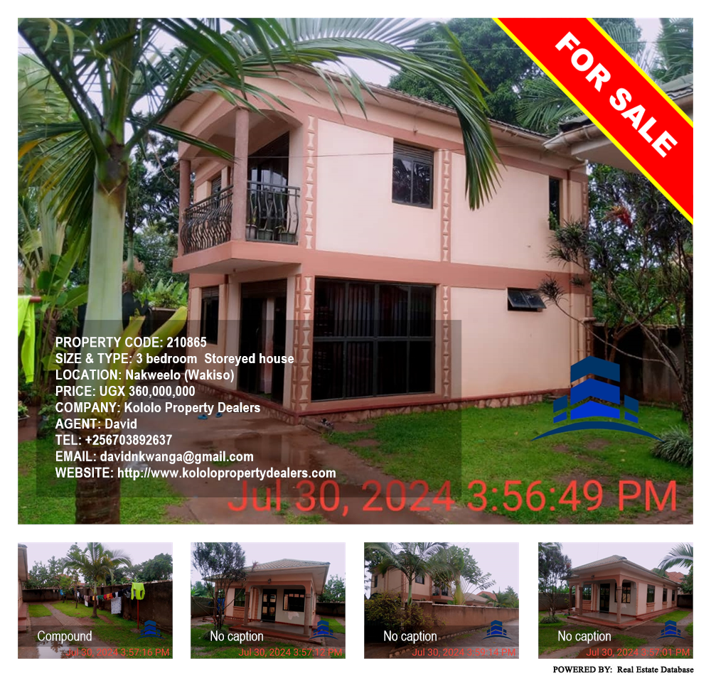 3 bedroom Storeyed house  for sale in Nakweelo Wakiso Uganda, code: 210865