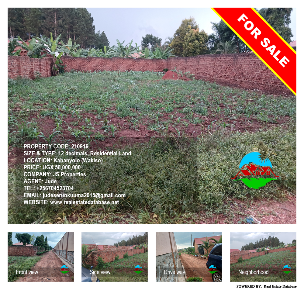 Residential Land  for sale in Kabanyolo Wakiso Uganda, code: 210916