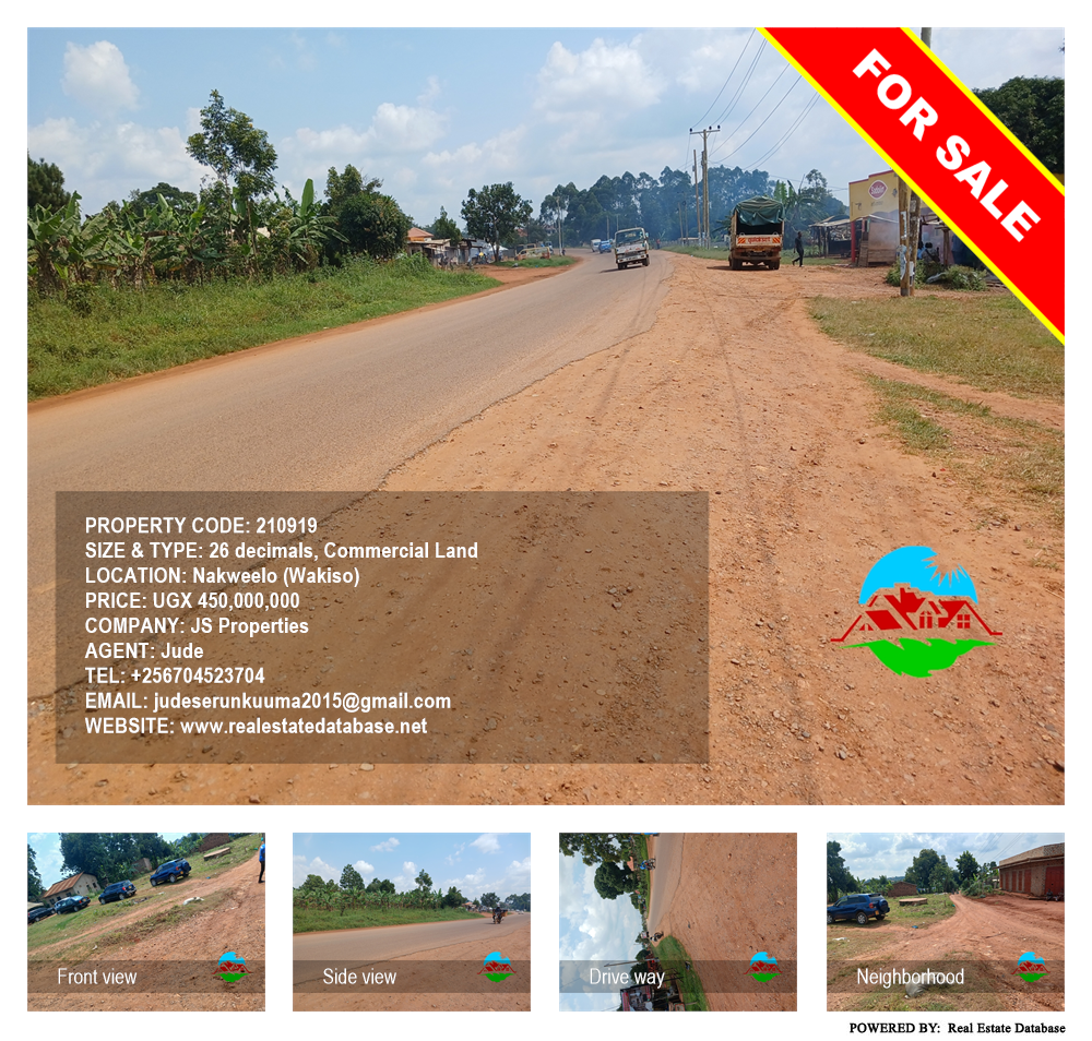 Commercial Land  for sale in Nakweelo Wakiso Uganda, code: 210919