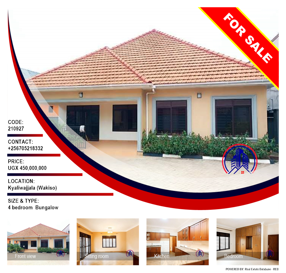 4 bedroom Bungalow  for sale in Kyaliwajjala Wakiso Uganda, code: 210927