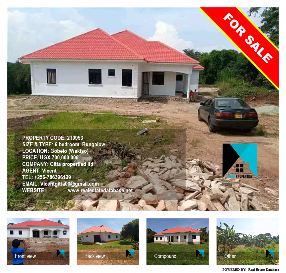 6 bedroom Bungalow  for sale in Gobelo Wakiso Uganda, code: 210953