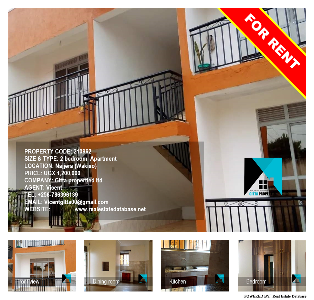 2 bedroom Apartment  for rent in Najjera Wakiso Uganda, code: 210962