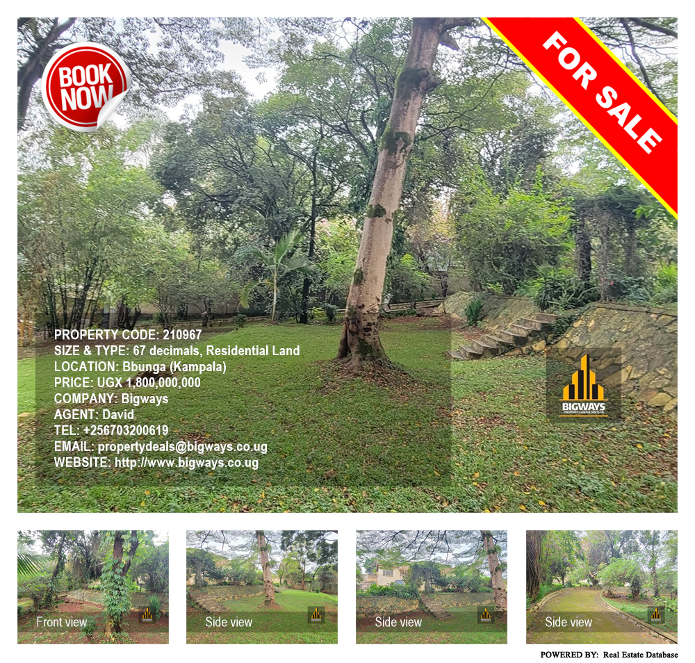 Residential Land  for sale in Bbunga Kampala Uganda, code: 210967