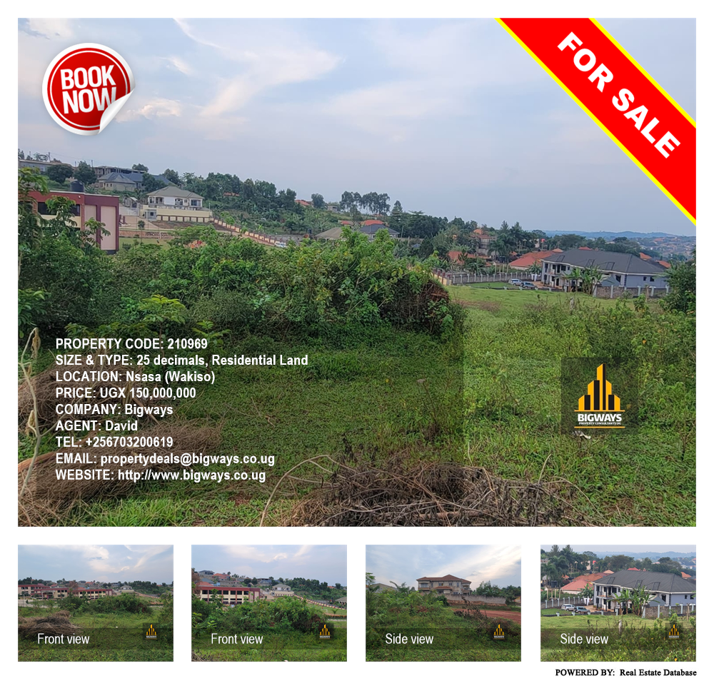 Residential Land  for sale in Nsasa Wakiso Uganda, code: 210969