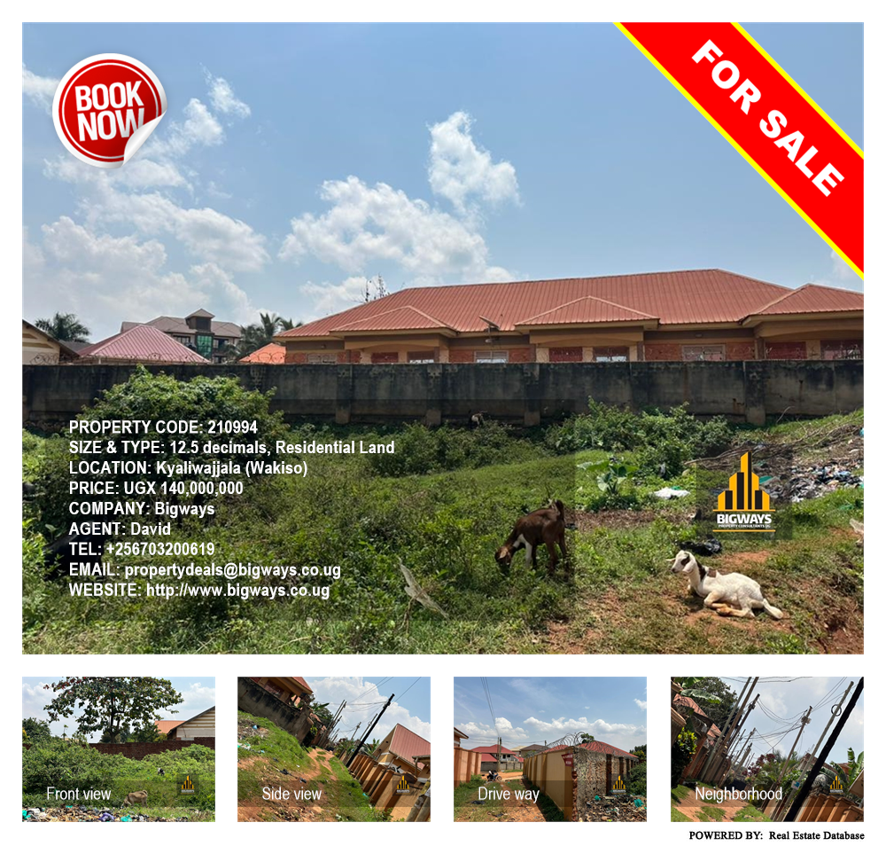 Residential Land  for sale in Kyaliwajjala Wakiso Uganda, code: 210994