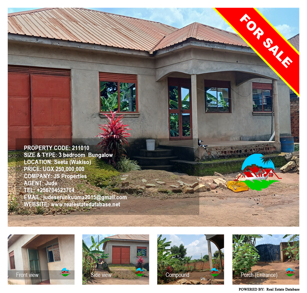 3 bedroom Bungalow  for sale in Seeta Wakiso Uganda, code: 211010