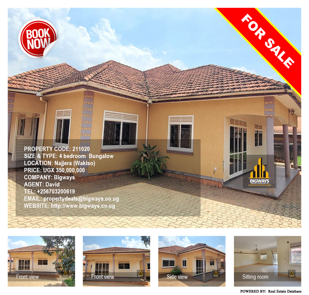 4 bedroom Bungalow  for sale in Najjera Wakiso Uganda, code: 211020