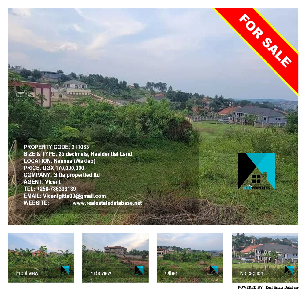 Residential Land  for sale in Nsansa Wakiso Uganda, code: 211033