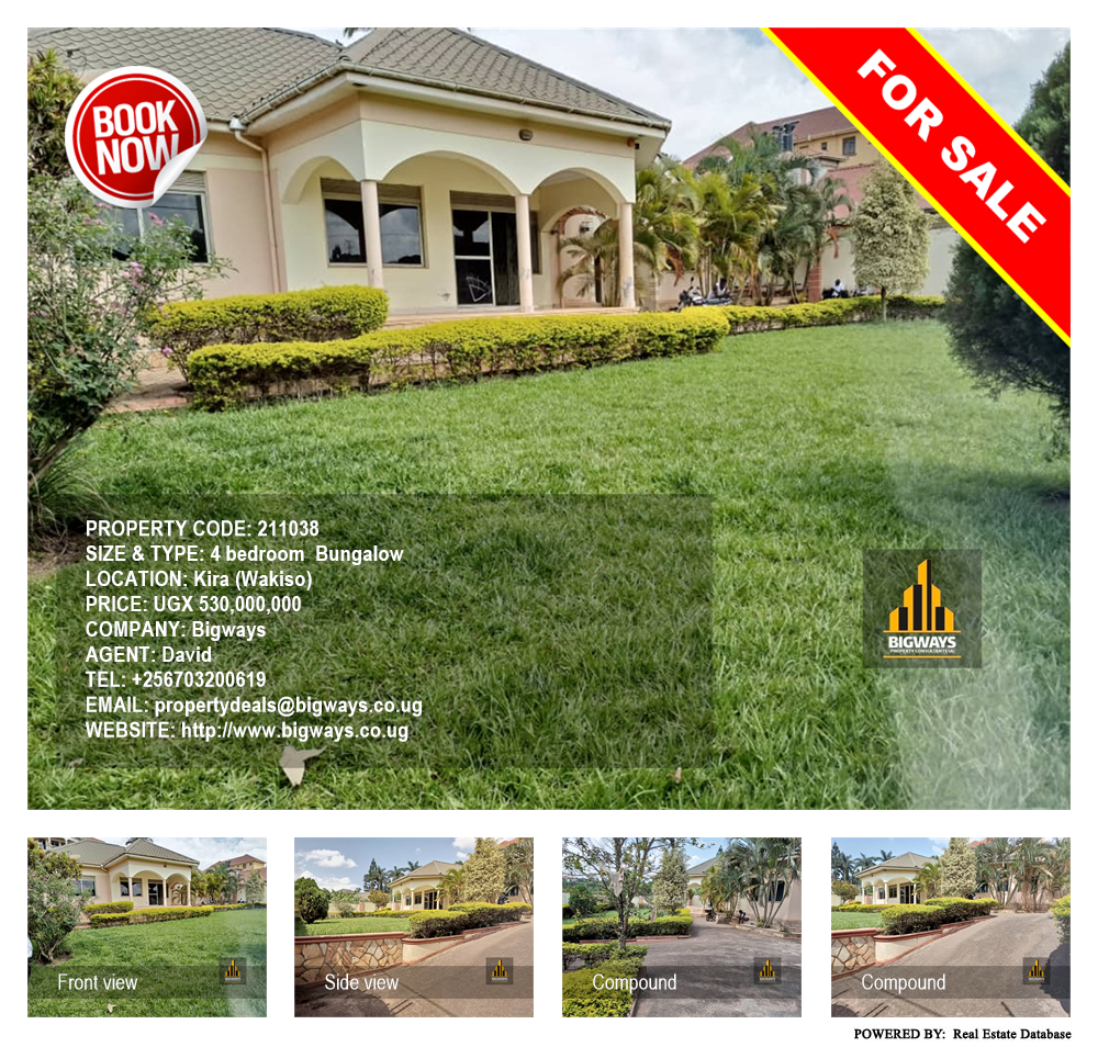 4 bedroom Bungalow  for sale in Kira Wakiso Uganda, code: 211038