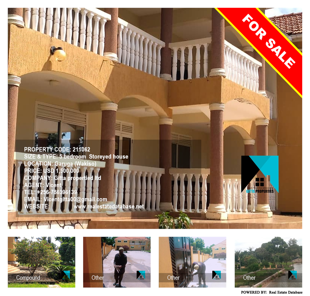 5 bedroom Storeyed house  for sale in Garuga Wakiso Uganda, code: 211062