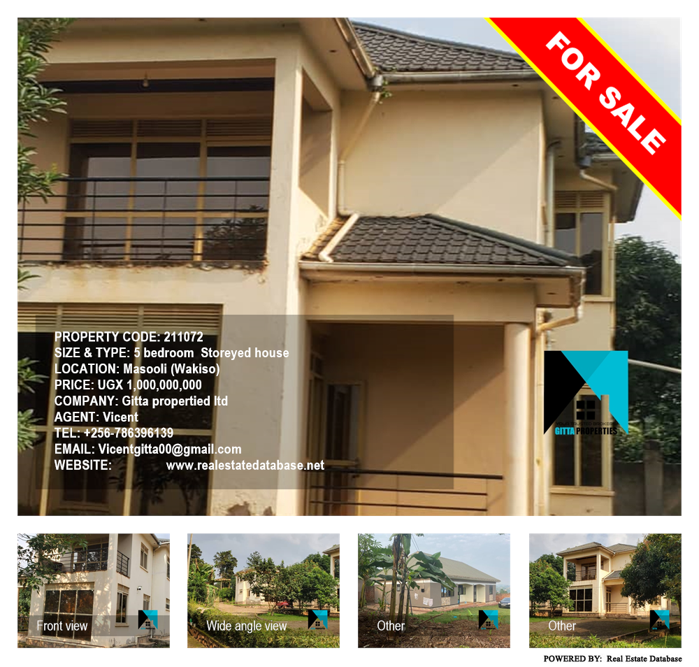 5 bedroom Storeyed house  for sale in Masooli Wakiso Uganda, code: 211072