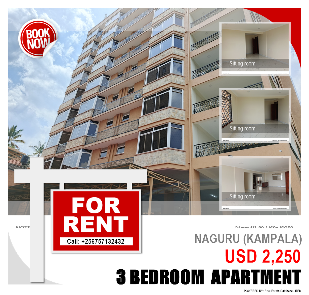 3 bedroom Apartment  for rent in Naguru Kampala Uganda, code: 211086