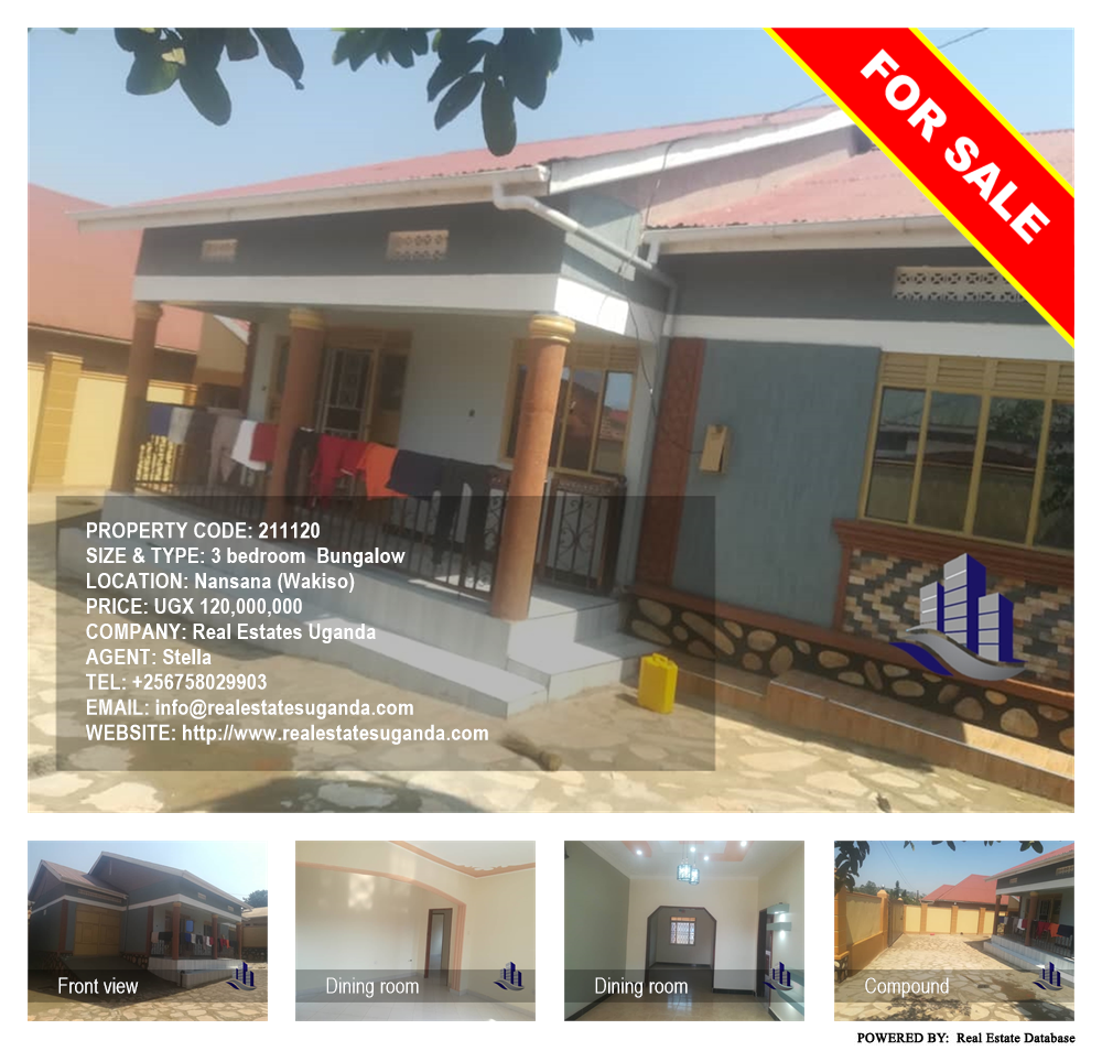 3 bedroom Bungalow  for sale in Nansana Wakiso Uganda, code: 211120