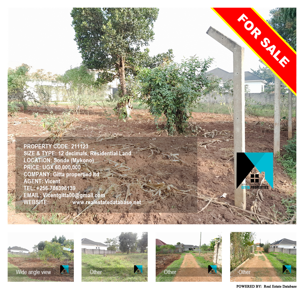 Residential Land  for sale in Sonde Mukono Uganda, code: 211123