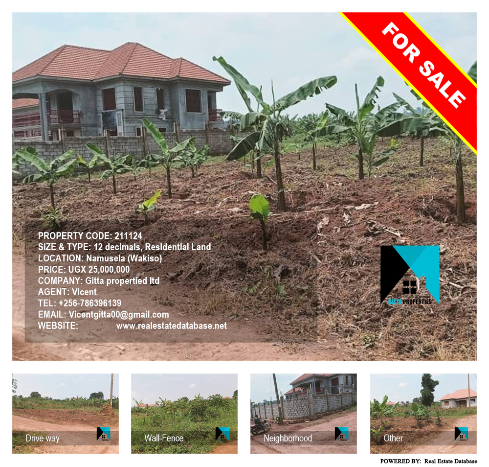 Residential Land  for sale in Namusela Wakiso Uganda, code: 211124