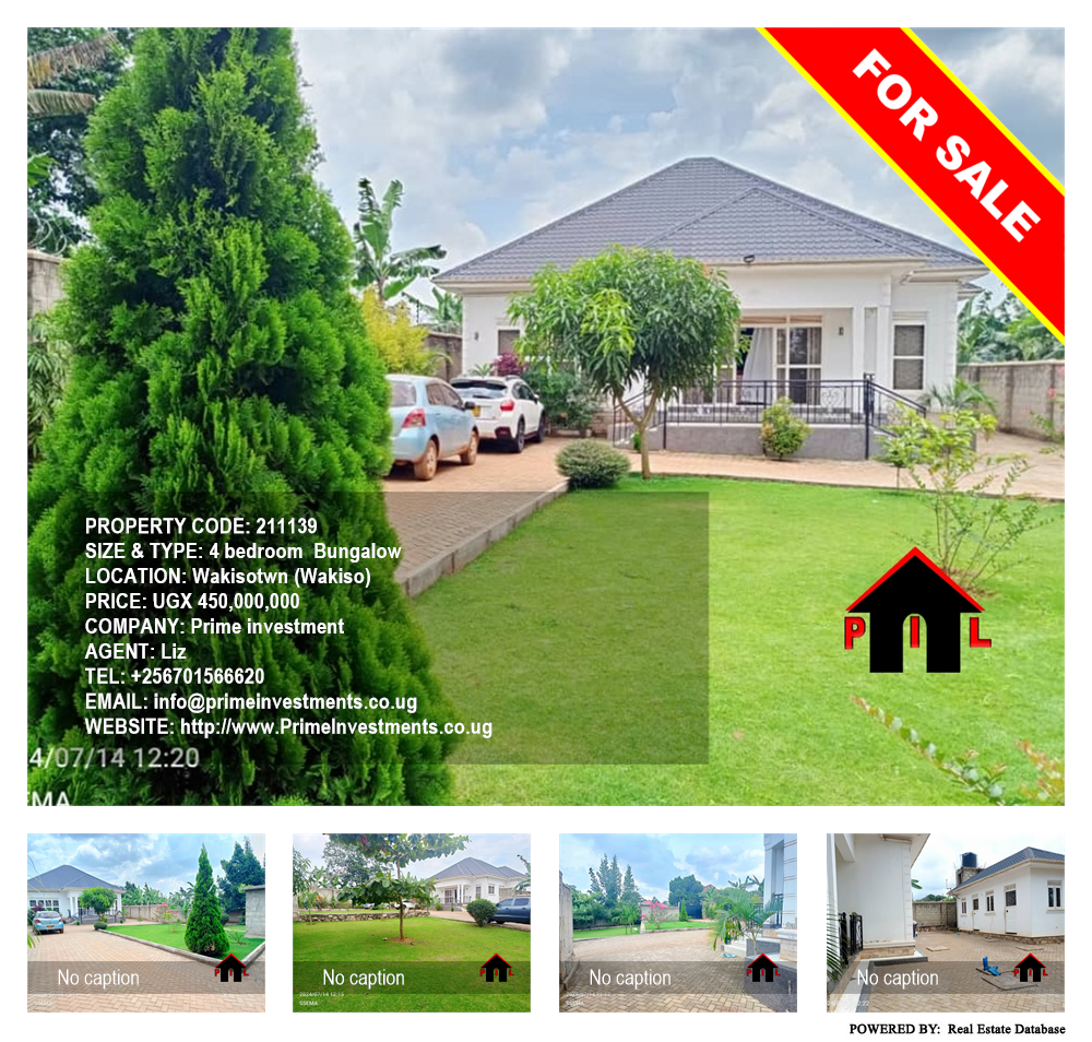 4 bedroom Bungalow  for sale in Wakisotwn Wakiso Uganda, code: 211139