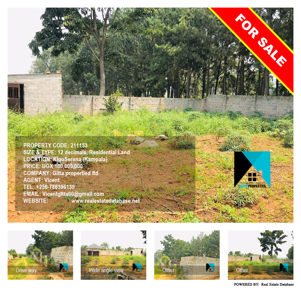 Residential Land  for sale in KigoSerena Kampala Uganda, code: 211153