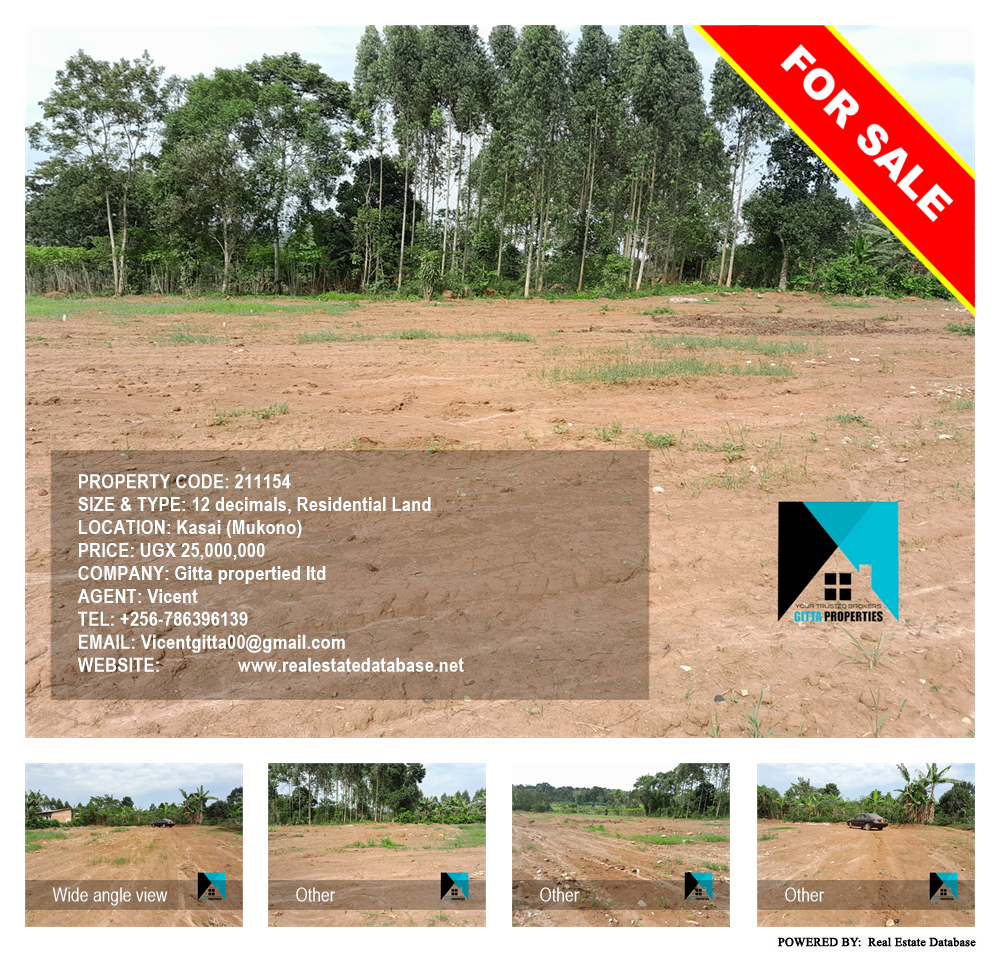 Residential Land  for sale in Kasai Mukono Uganda, code: 211154