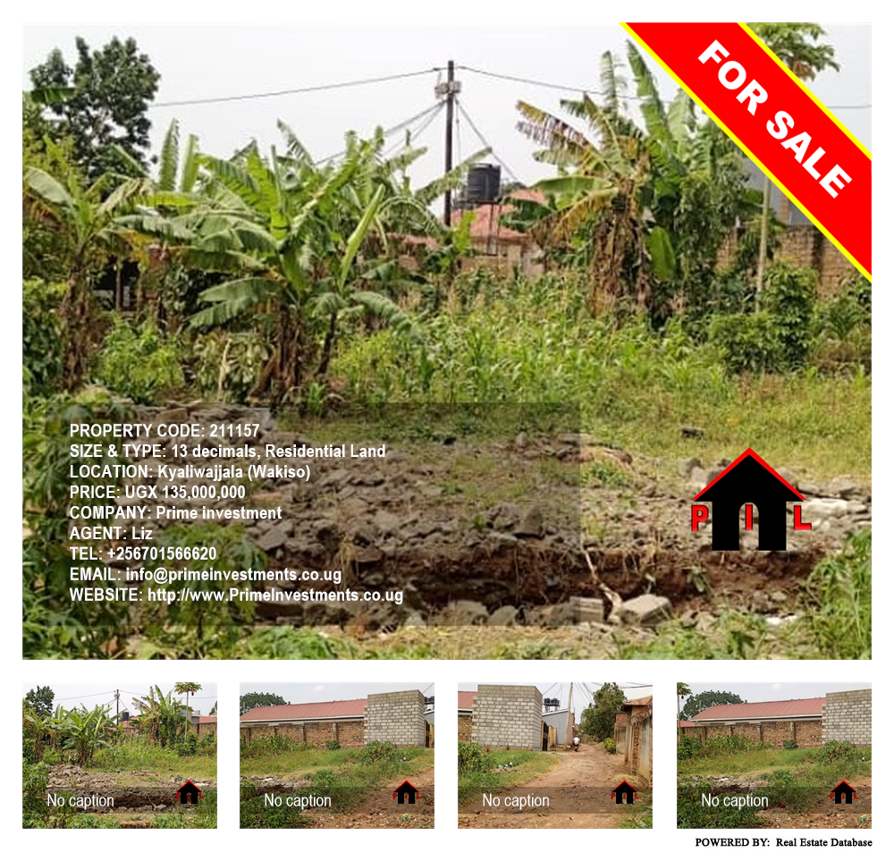 Residential Land  for sale in Kyaliwajjala Wakiso Uganda, code: 211157