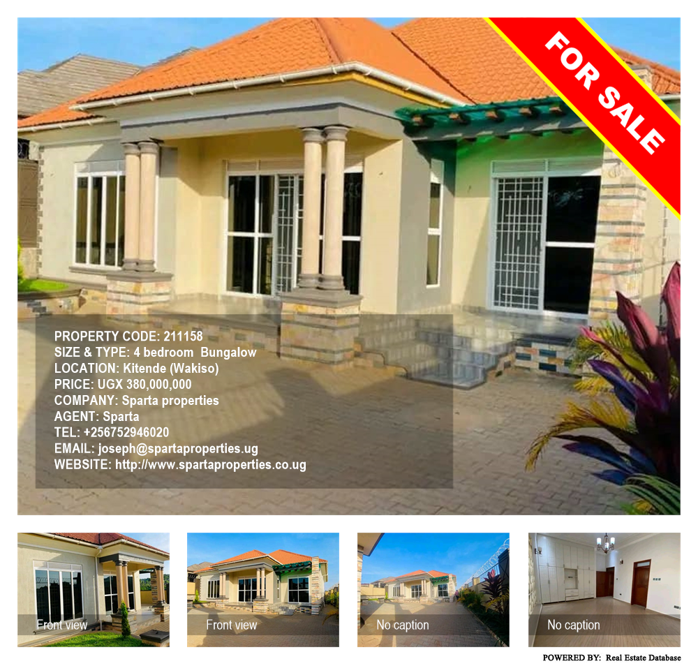 4 bedroom Bungalow  for sale in Kitende Wakiso Uganda, code: 211158