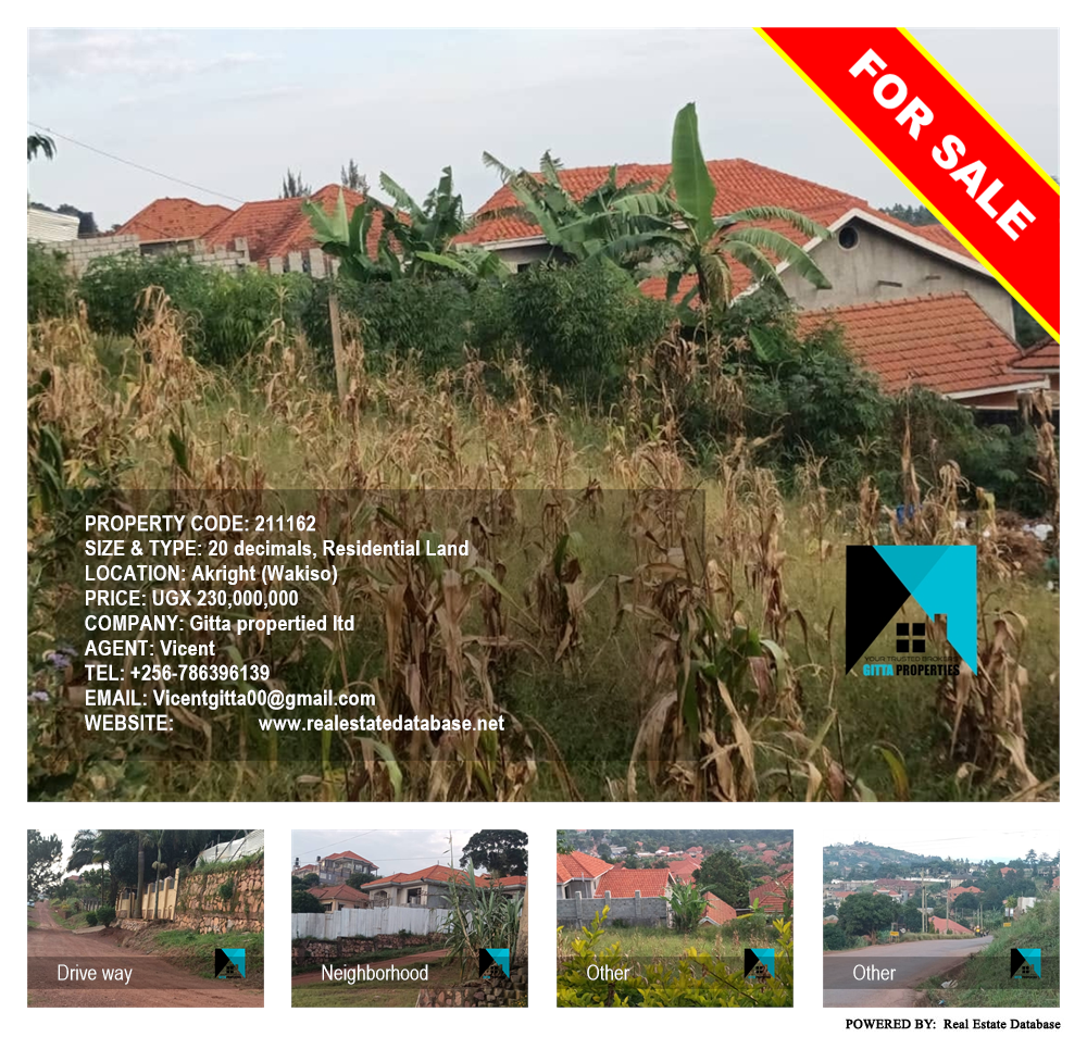 Residential Land  for sale in Akright Wakiso Uganda, code: 211162