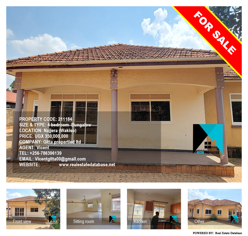 4 bedroom Bungalow  for sale in Najjera Wakiso Uganda, code: 211184