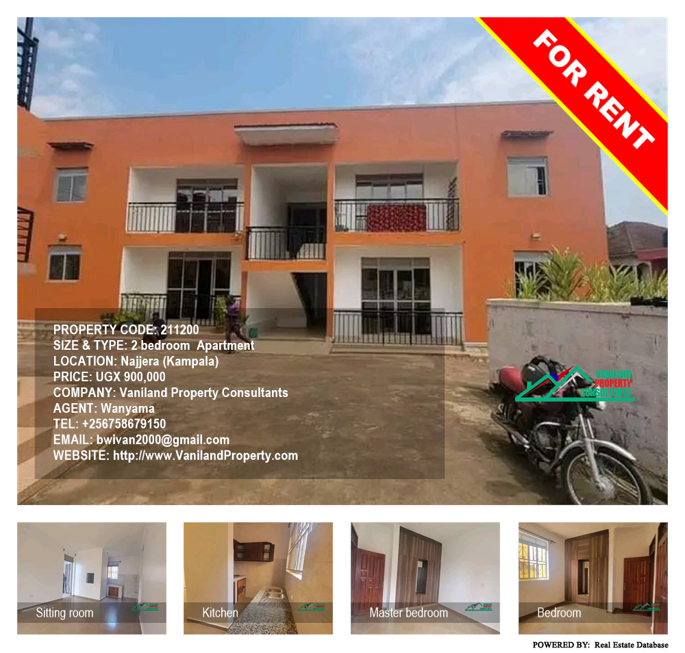 2 bedroom Apartment  for rent in Najjera Kampala Uganda, code: 211200