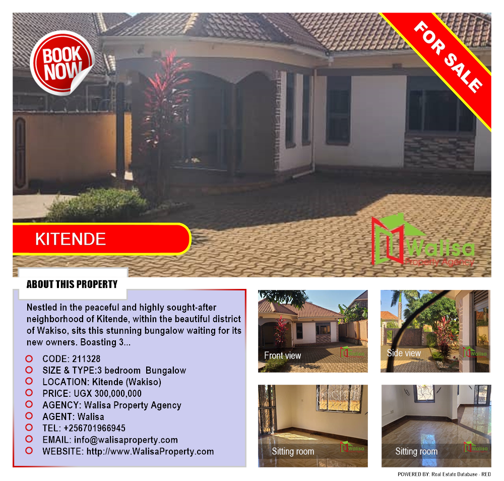 3 bedroom Bungalow  for sale in Kitende Wakiso Uganda, code: 211328