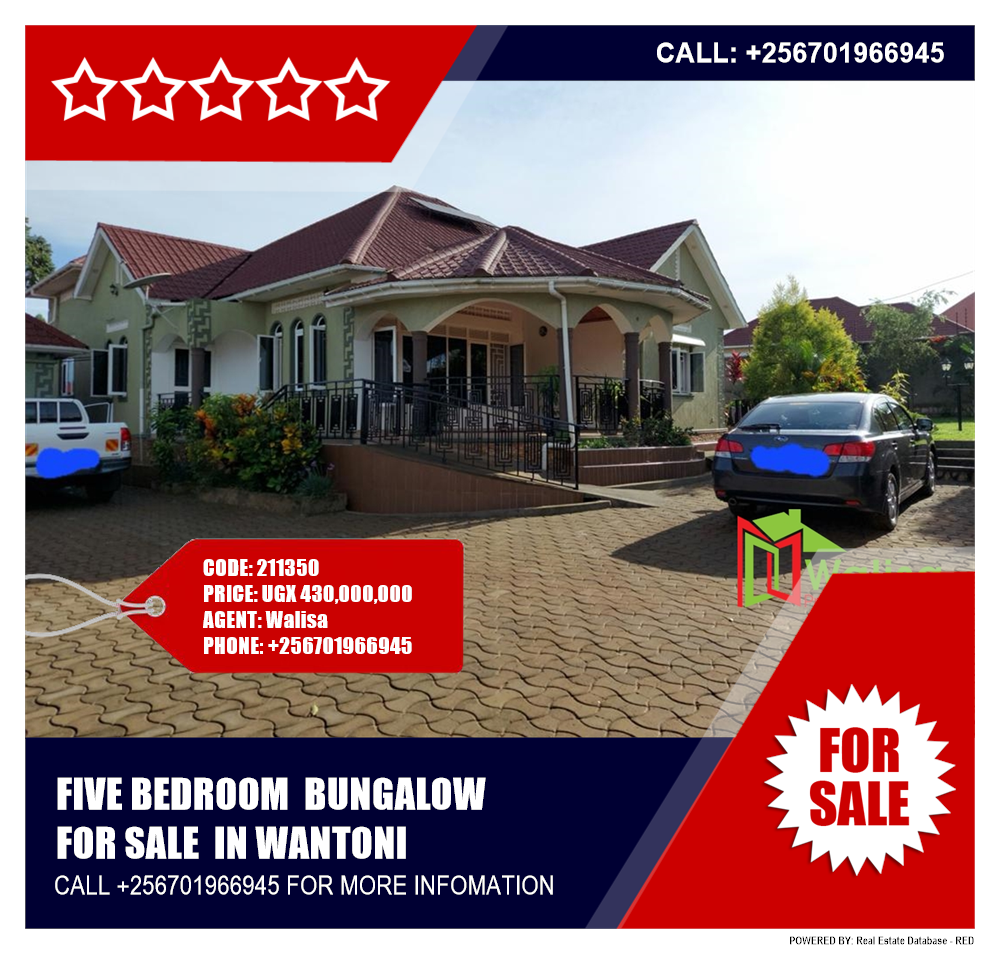 5 bedroom Bungalow  for sale in Wantoni Mukono Uganda, code: 211350