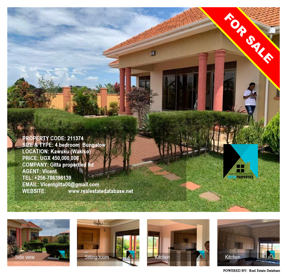 4 bedroom Bungalow  for sale in Kawuku Wakiso Uganda, code: 211374