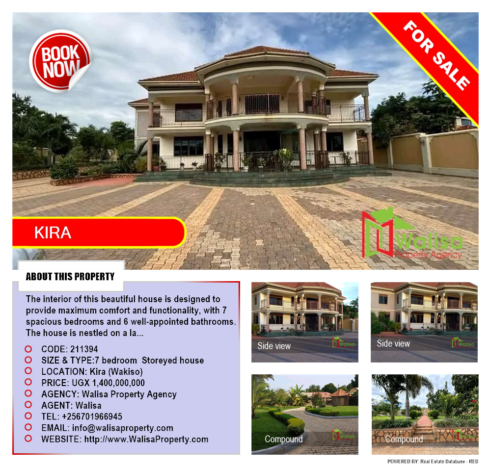 7 bedroom Storeyed house  for sale in Kira Wakiso Uganda, code: 211394