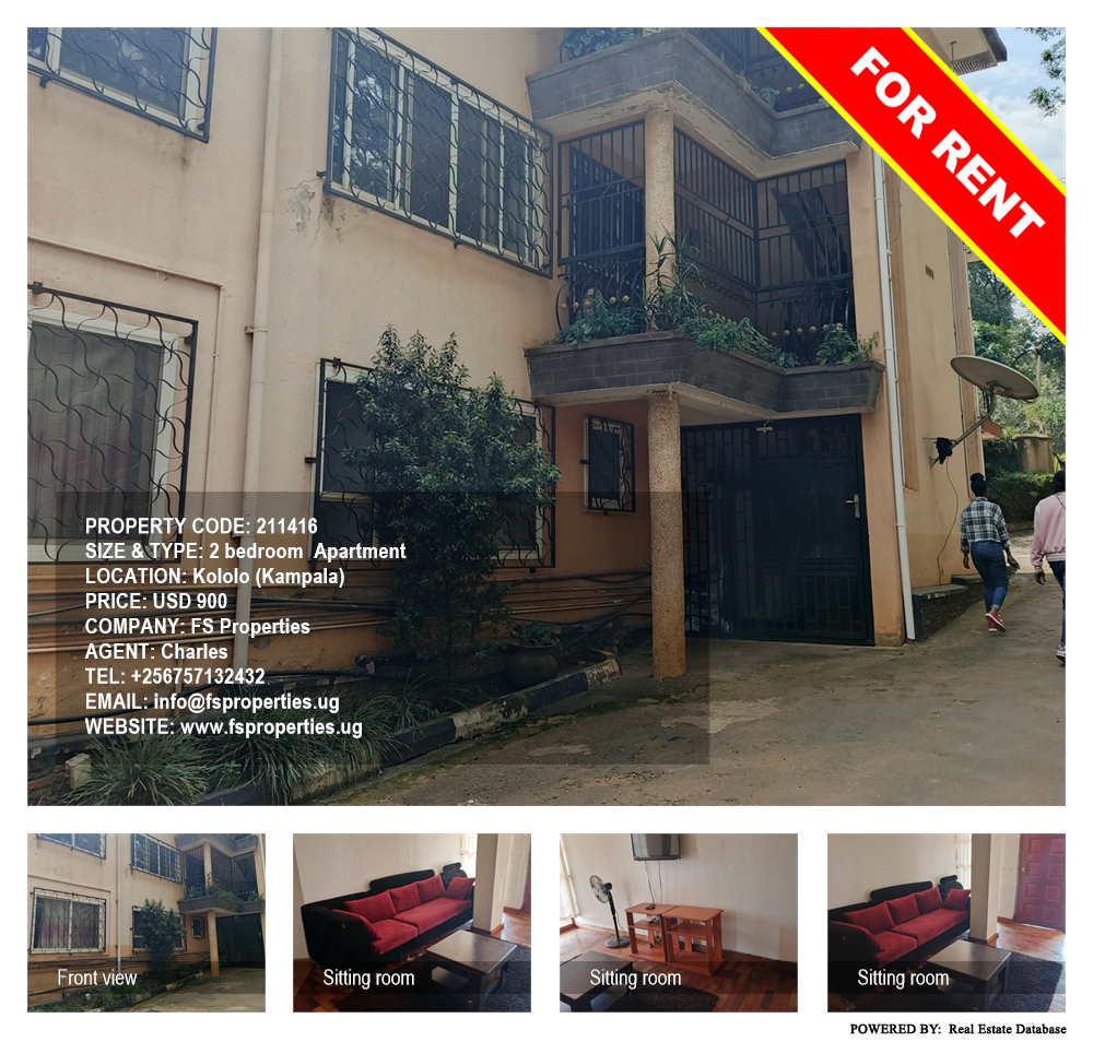 2 bedroom Apartment  for rent in Kololo Kampala Uganda, code: 211416