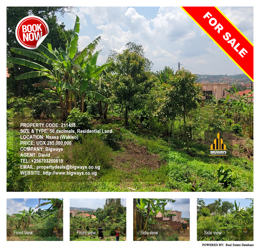 Residential Land  for sale in Nsasa Wakiso Uganda, code: 211418