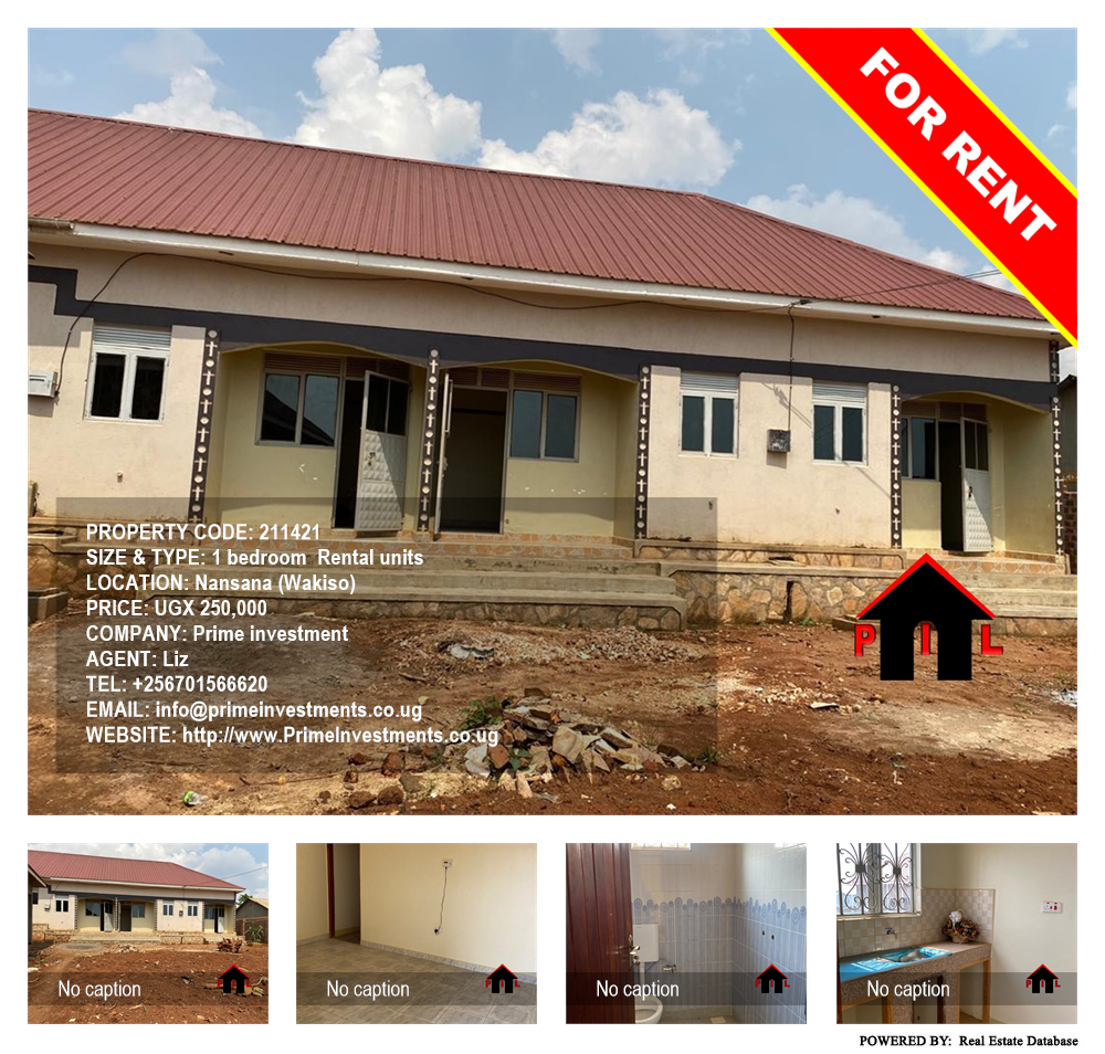 1 bedroom Rental units  for rent in Nansana Wakiso Uganda, code: 211421