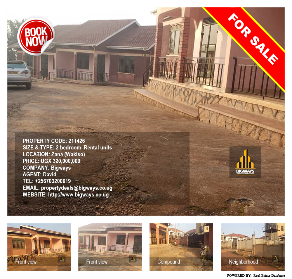 2 bedroom Rental units  for sale in Zana Wakiso Uganda, code: 211426