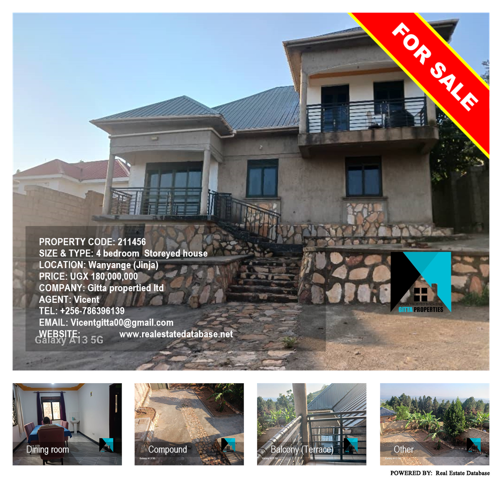 4 bedroom Storeyed house  for sale in Wanyange Jinja Uganda, code: 211456