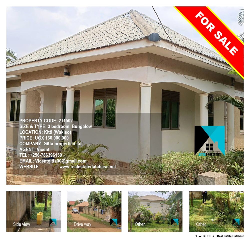 3 bedroom Bungalow  for sale in Kitti Wakiso Uganda, code: 211502