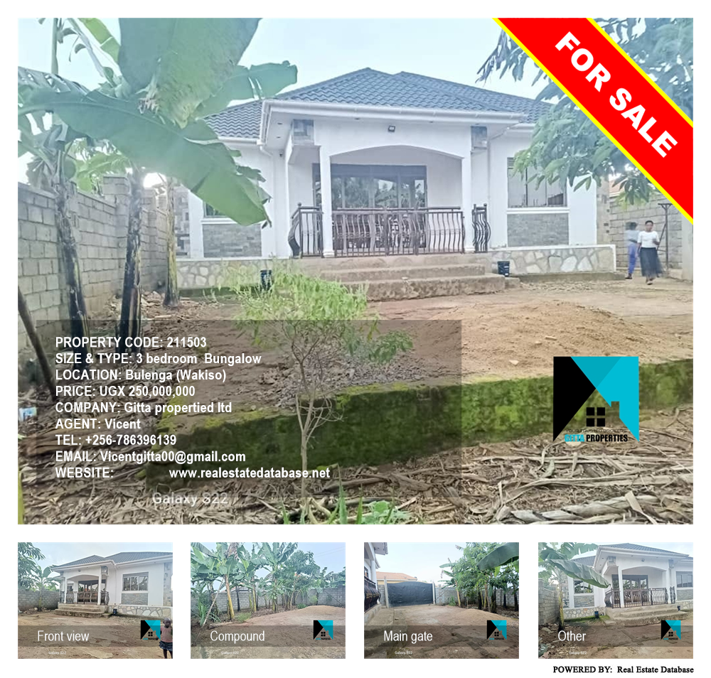 3 bedroom Bungalow  for sale in Bulenga Wakiso Uganda, code: 211503