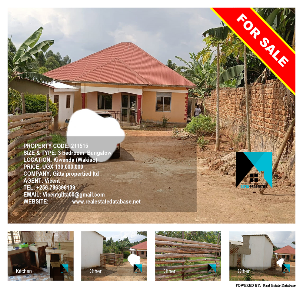 3 bedroom Bungalow  for sale in Kiwenda Wakiso Uganda, code: 211515