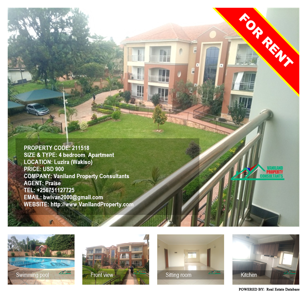 4 bedroom Apartment  for rent in Luzira Wakiso Uganda, code: 211518