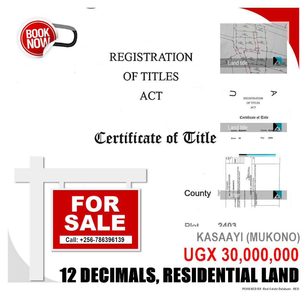 Residential Land  for sale in Kasaayi Mukono Uganda, code: 211524