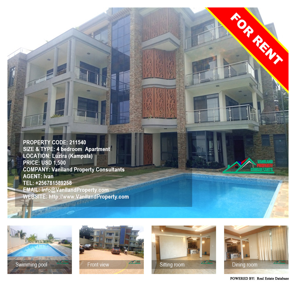 4 bedroom Apartment  for rent in Luzira Kampala Uganda, code: 211540