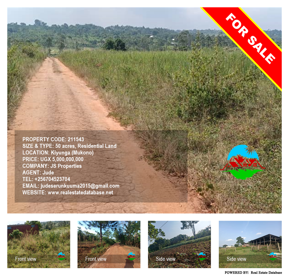 Residential Land  for sale in Kiyunga Mukono Uganda, code: 211543