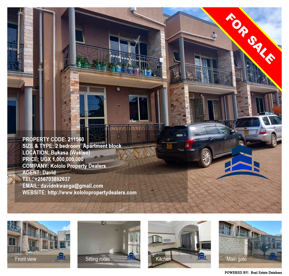 2 bedroom Apartment block  for sale in Bukasa Wakiso Uganda, code: 211560