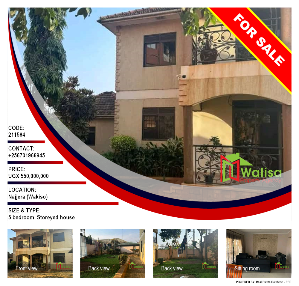 5 bedroom Storeyed house  for sale in Najjera Wakiso Uganda, code: 211564