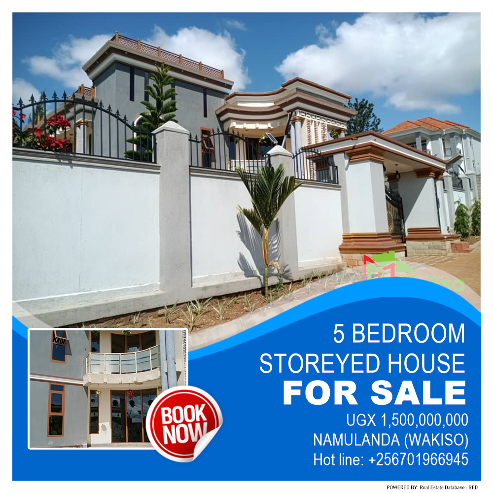 5 bedroom Storeyed house  for sale in Namulanda Wakiso Uganda, code: 211575