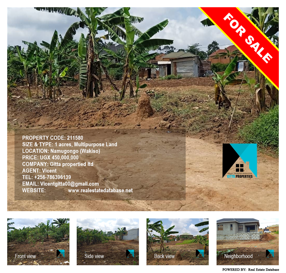 Multipurpose Land  for sale in Namugongo Wakiso Uganda, code: 211580